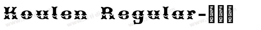 Koulen Regular字体转换